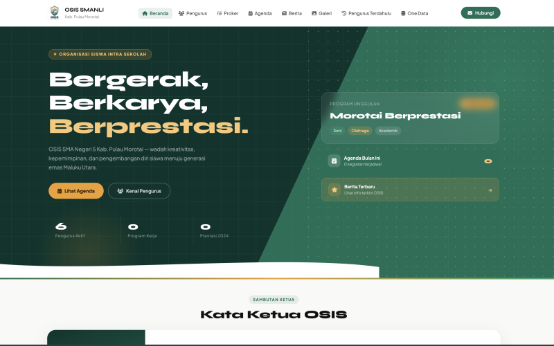 Menuju Digitalisasi Penuh: Website OSIS SMA 5 Morotai Sudah 60% Berjalan